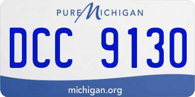 MI license plate DCC9130