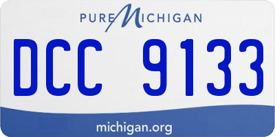 MI license plate DCC9133
