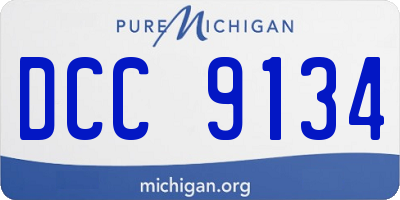 MI license plate DCC9134
