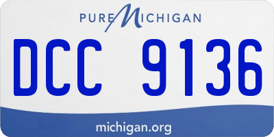MI license plate DCC9136