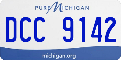 MI license plate DCC9142