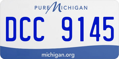 MI license plate DCC9145