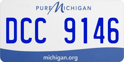 MI license plate DCC9146