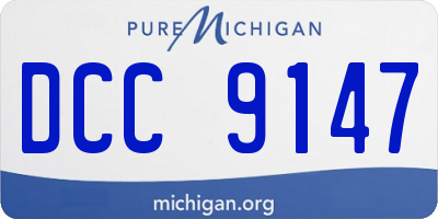 MI license plate DCC9147