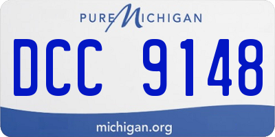 MI license plate DCC9148