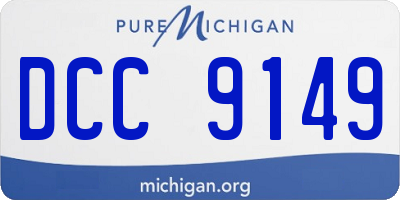 MI license plate DCC9149