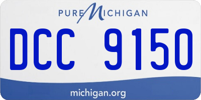 MI license plate DCC9150