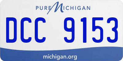 MI license plate DCC9153