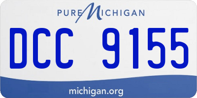 MI license plate DCC9155