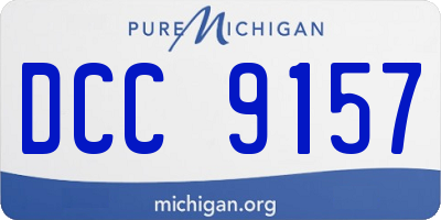 MI license plate DCC9157