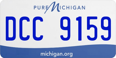 MI license plate DCC9159