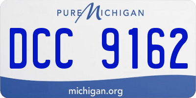 MI license plate DCC9162