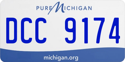 MI license plate DCC9174