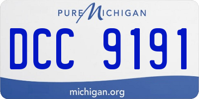 MI license plate DCC9191