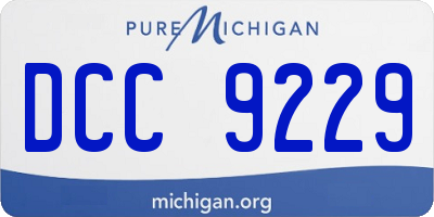 MI license plate DCC9229