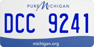 MI license plate DCC9241