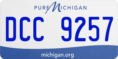MI license plate DCC9257