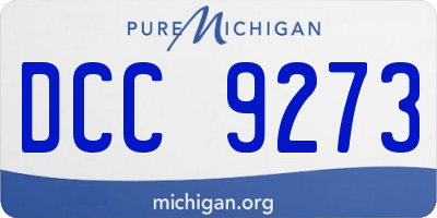 MI license plate DCC9273