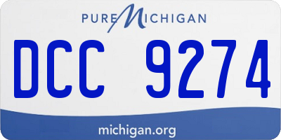 MI license plate DCC9274