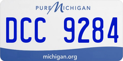 MI license plate DCC9284