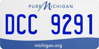 MI license plate DCC9291