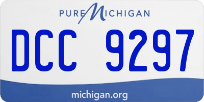 MI license plate DCC9297