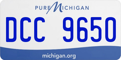 MI license plate DCC9650