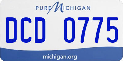 MI license plate DCD0775