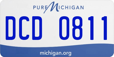 MI license plate DCD0811