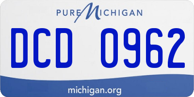 MI license plate DCD0962
