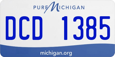 MI license plate DCD1385