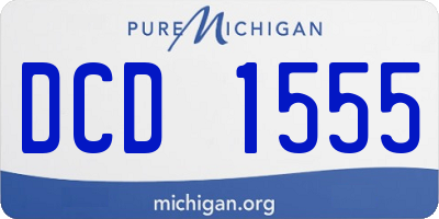 MI license plate DCD1555