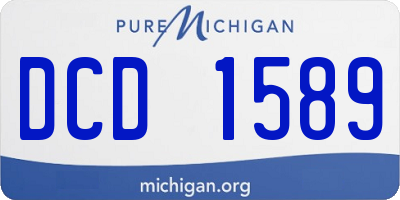 MI license plate DCD1589