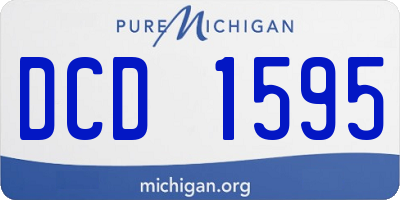 MI license plate DCD1595