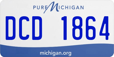 MI license plate DCD1864