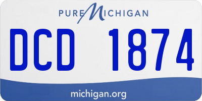MI license plate DCD1874