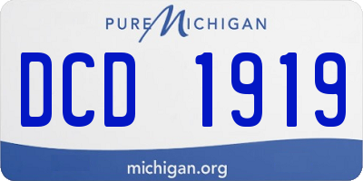 MI license plate DCD1919