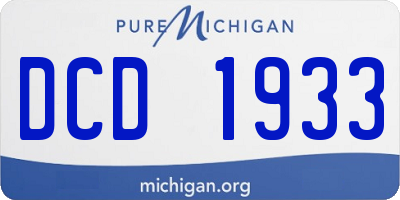 MI license plate DCD1933