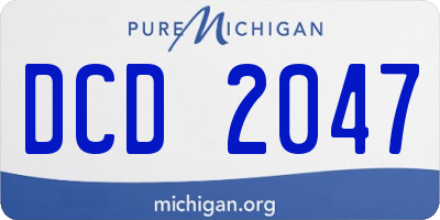 MI license plate DCD2047