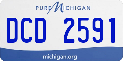 MI license plate DCD2591