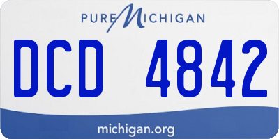 MI license plate DCD4842