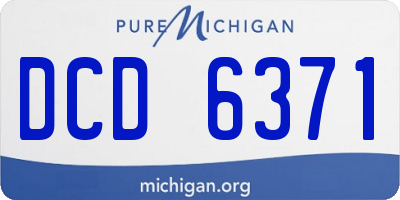 MI license plate DCD6371