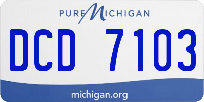 MI license plate DCD7103