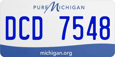 MI license plate DCD7548