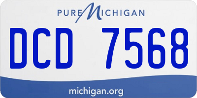 MI license plate DCD7568