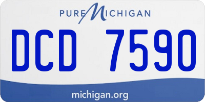 MI license plate DCD7590