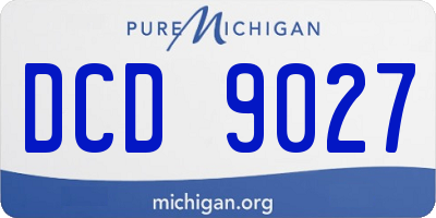 MI license plate DCD9027