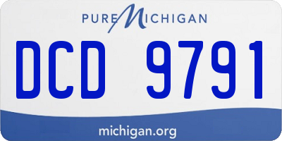 MI license plate DCD9791
