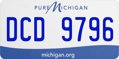 MI license plate DCD9796