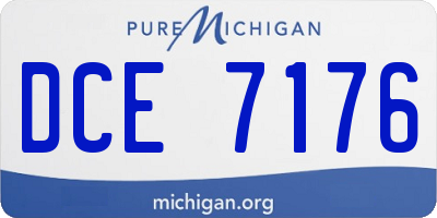 MI license plate DCE7176